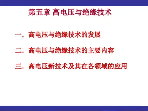 电气工程概论高电压与绝缘技术