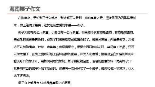 海南椰子作文