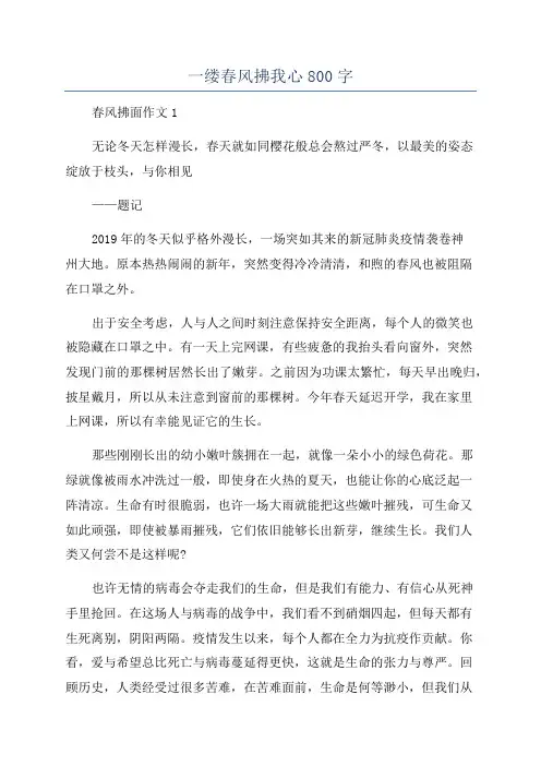 一缕春风拂我心800字