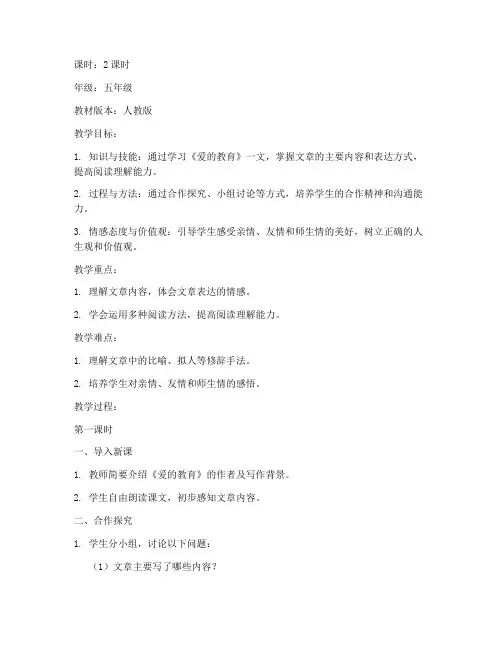精品课优秀教案设计模板