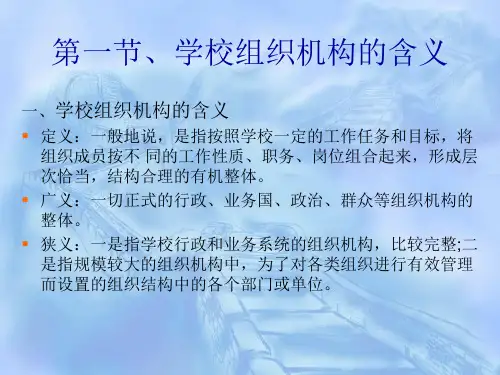学校管理学学校组织机构及其运作