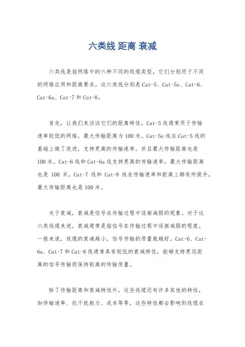 六类线 距离 衰减