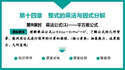 第14章 整式的乘法与因式分解 人教版八年级上册 第9课时 乘法公式(1)——平方差公式