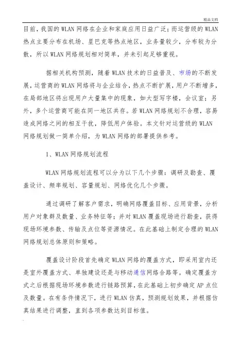 WLAN网络规划设计