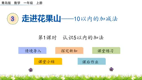 青岛版一年级数学上册《走进花果山》教学PPT课件(11篇)