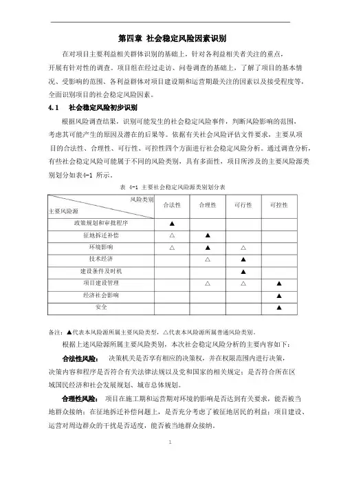 社会稳定风险分析报告-社会稳定风险因素识别