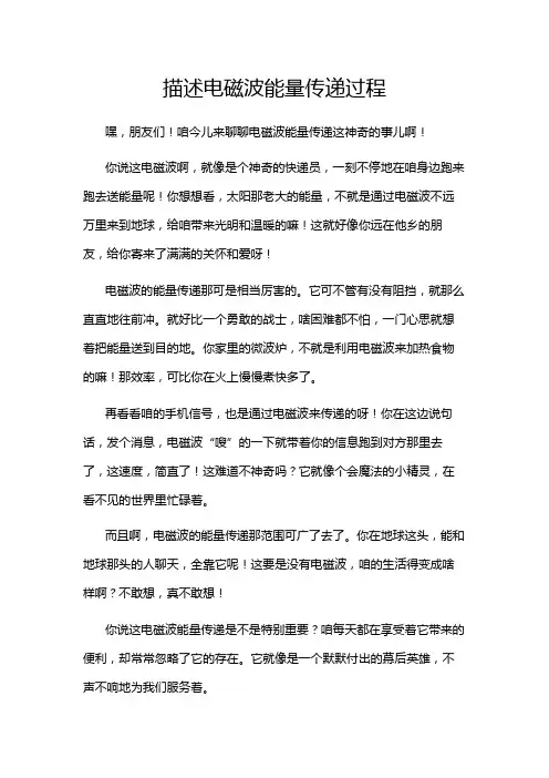 描述电磁波能量传递过程