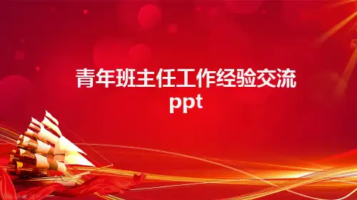 青年班主任工作经验交流ppt