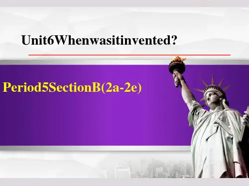 人教版九年级上册英语授课课件 Unit 6 SectionB (2a-2e)