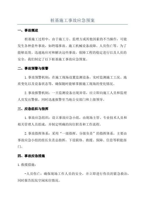 桩基施工事故应急预案