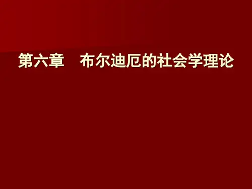 第六章  布尔迪厄的社会学理论