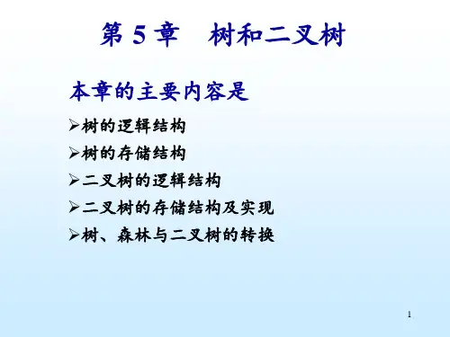 数据结构C++版第5章 树和二叉树 ppt课件