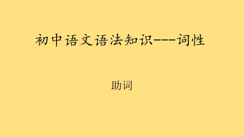 初中语文语法知识 词性(助词)