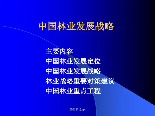 林业发展战略ppt课件