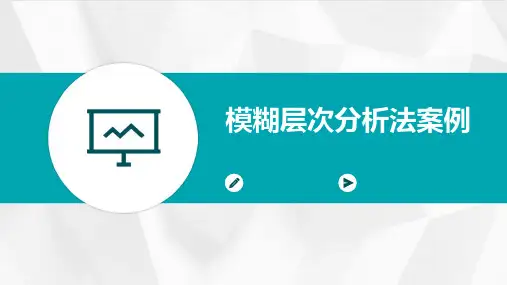 模糊层次分析法案例