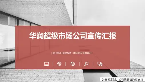 华润超级市场公司宣传汇报PPT