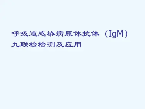 呼吸道感染病原体抗体(IgM)九联检检测及应用教学课件