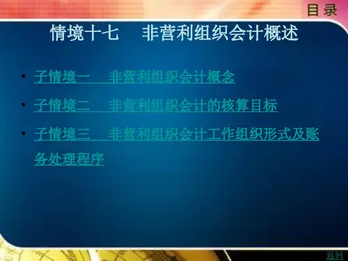 非营利组织会计概述