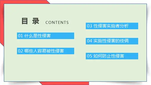 蓝色卡通可爱预防性侵害安全教育图文PPT教学课件