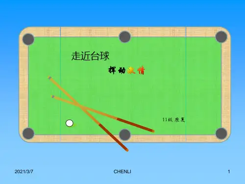 台球的基本介绍PPT课件