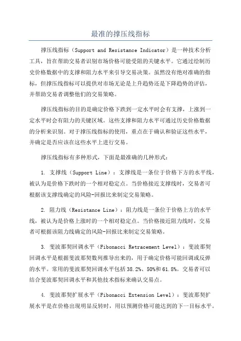 最准的撑压线指标
