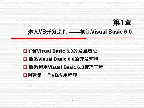 VB教程--从入门到精通