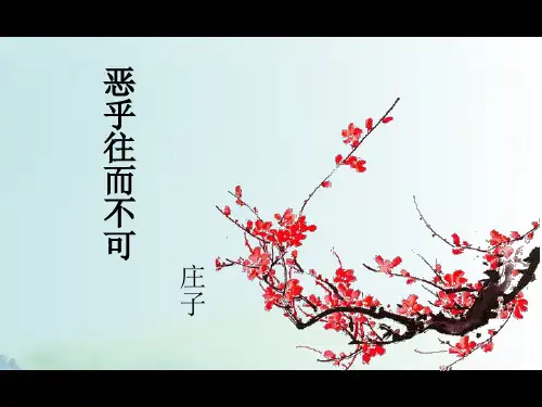 《庄子》恶乎往而不可