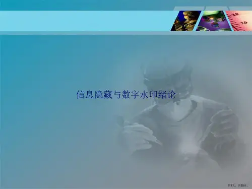 信息隐藏与数字水印绪论讲课文档