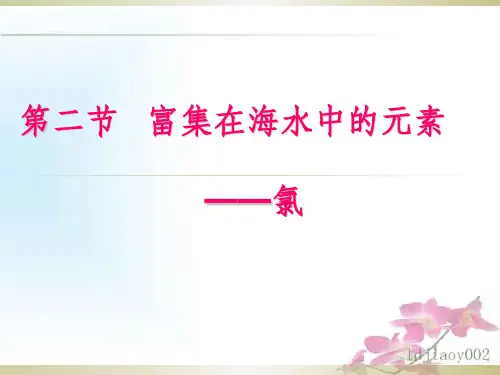 高中化学必修一第四章第二节   富集在海水中的元素--氯ppt课件
