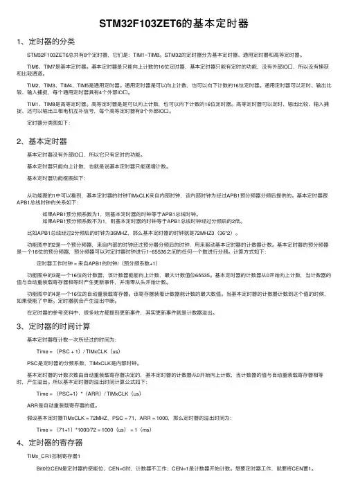STM32F103ZET6的基本定时器
