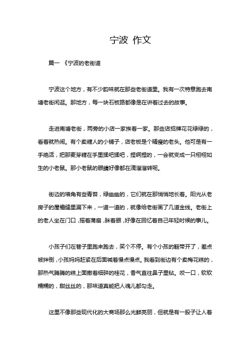 宁波 作文