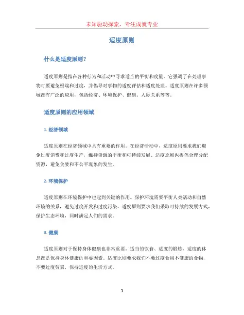 适度原则文档
