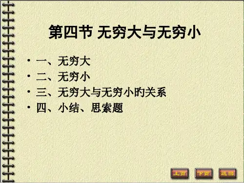 四节无穷大与无穷小