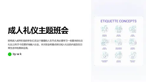 成人礼仪主题班会PPT课件