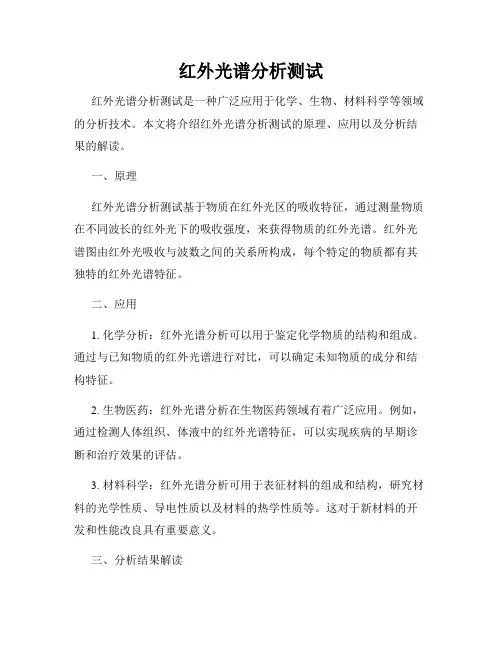 红外光谱分析测试