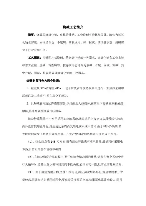 烧碱工艺简介