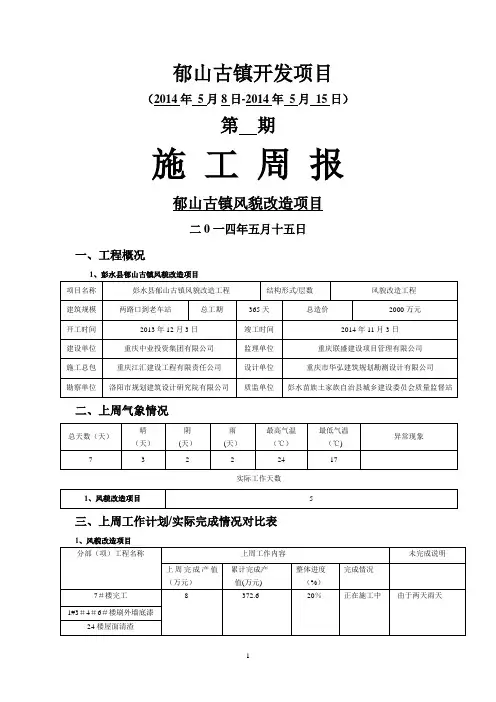 施工周报5.15(2)