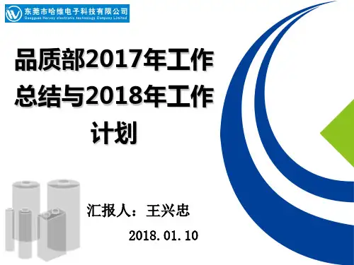 2017年品质部年终总结与2018年工作计划ppt课件