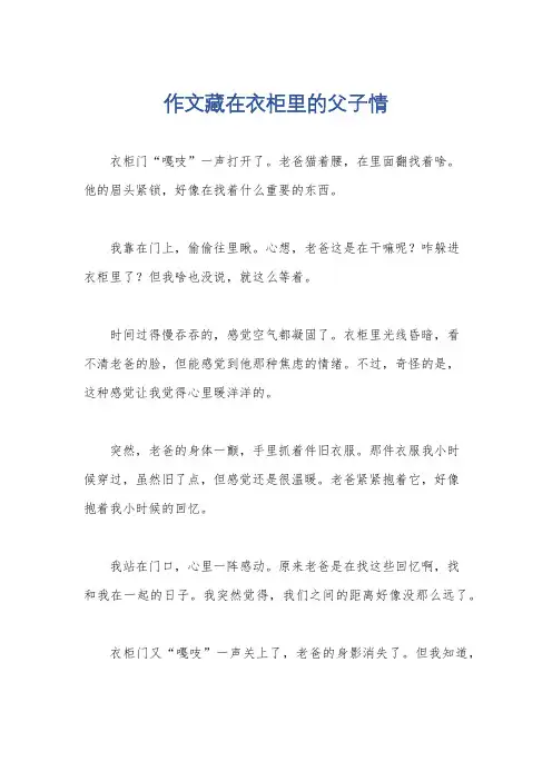 作文藏在衣柜里的父子情