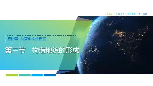 2025年高考地理一轮复习课件25第四章第三节构造地貌的形成