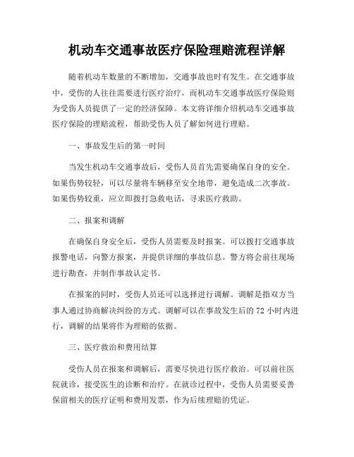 机动车交通事故医疗保险理赔流程详解