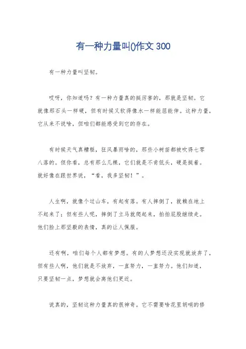 有一种力量叫()作文300