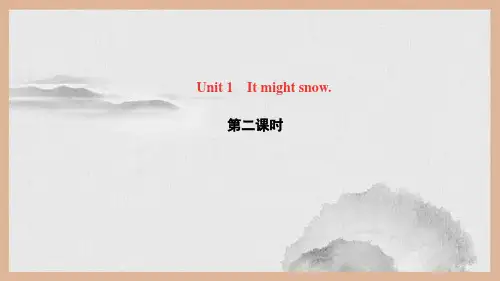 孟州市四中八年级英语上册Module10TheweatherUnit1Itmightsnow第二课时
