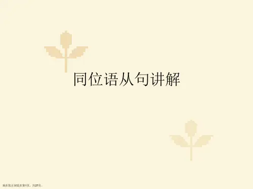 同位语从句讲解PPT课件