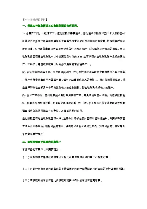 [考试]审计业务题练习及答案