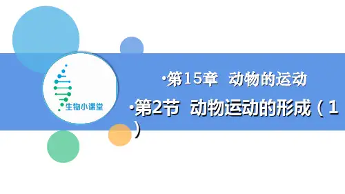 动物运动的形成(第1课时)课件北师大版生物八年级上册