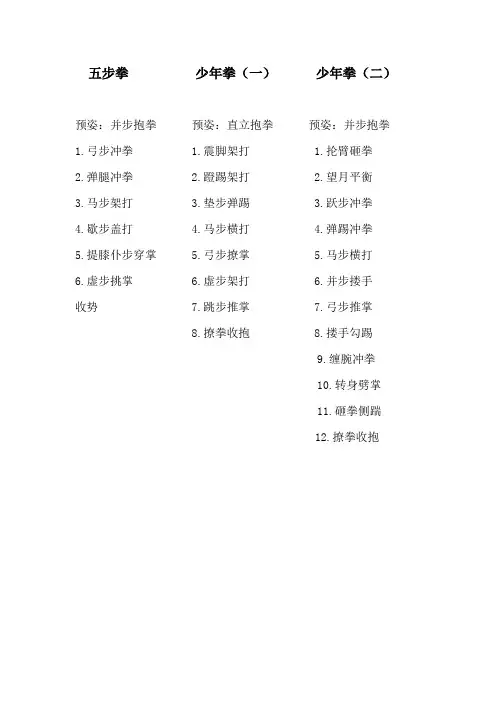 动作名称
