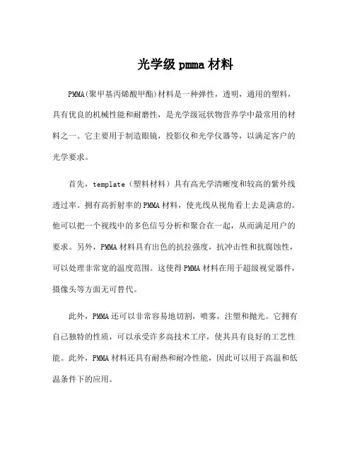 光学级pmma材料