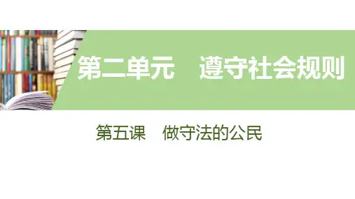 道德与法治人教部编版八年级上册第五课  第3课时 善用法律