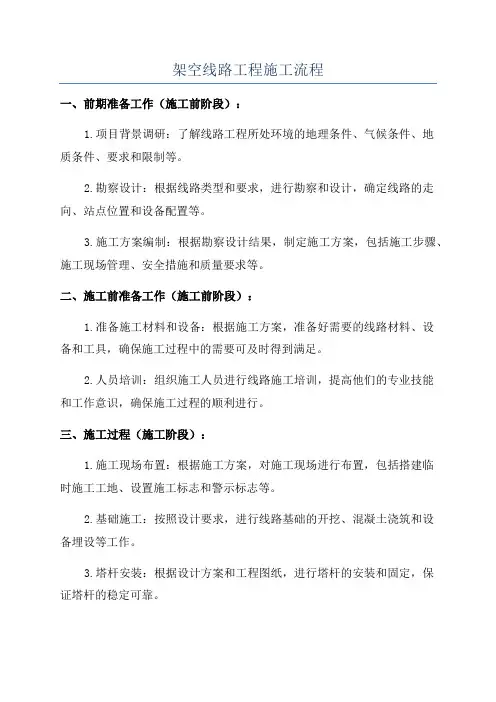 架空线路工程施工流程